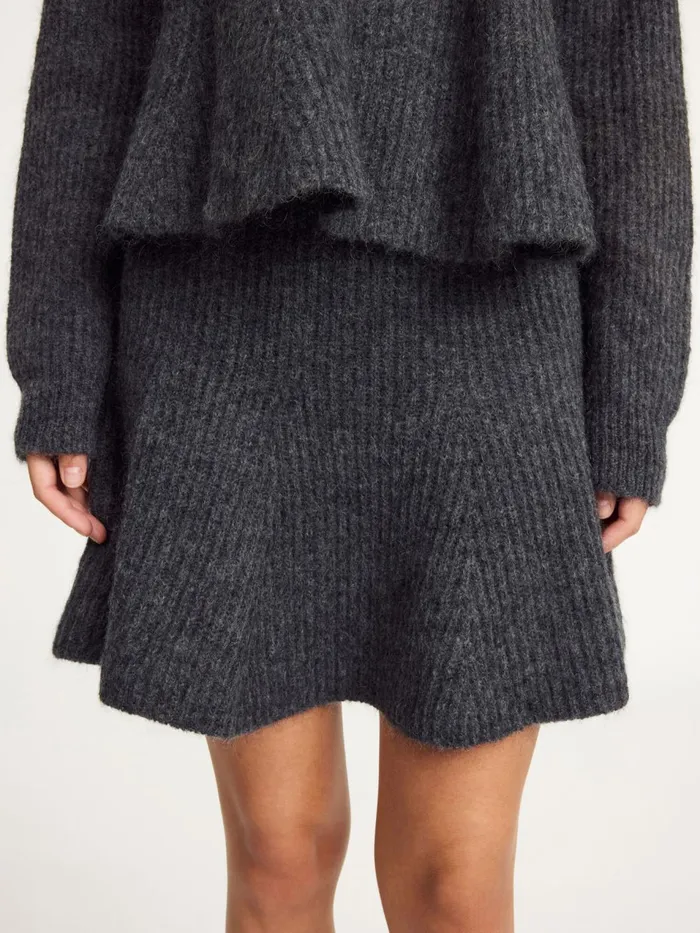 Skirts Women By Malene Birger Dox Mini Skirt Grey Melange