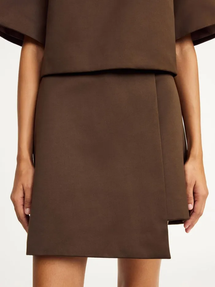 Skirts Women By Malene Birger Raye Mini Skirt Dark Mahogany