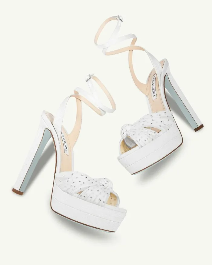 Slow Kisses Sandal Plateau 130 White Women Aquazzura Bridal Slow Kisses Sandal Plateau 130 White Women Aquazzura Bridal