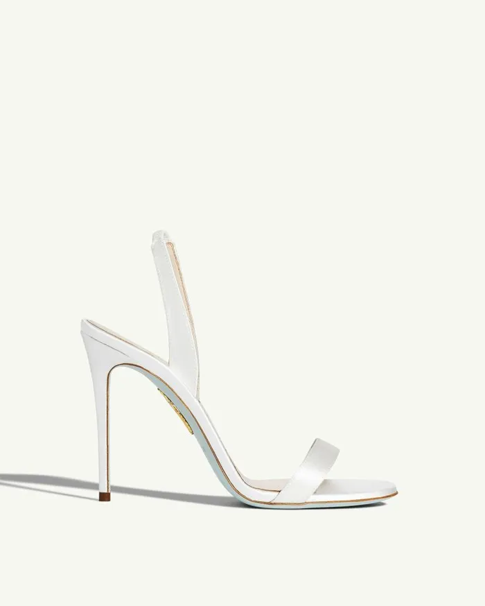 So Nude Sandal 105 White Women Aquazzura Bridal So Nude Sandal 105 White Women Aquazzura Bridal