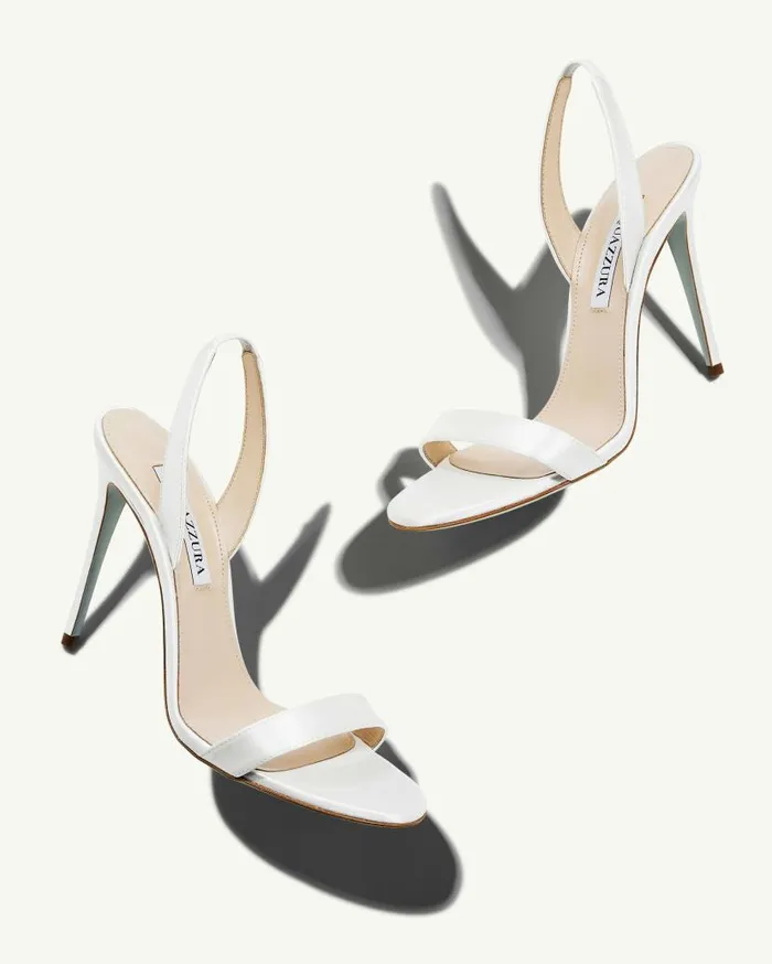 So Nude Sandal 105 White Women Aquazzura Bridal So Nude Sandal 105 White Women Aquazzura Bridal
