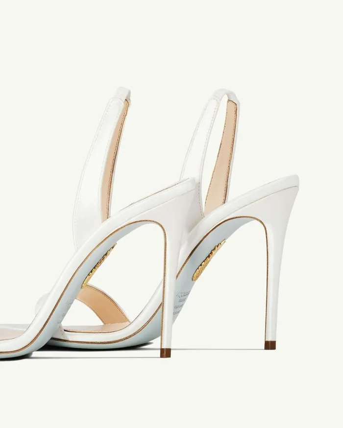 So Nude Sandal 105 White Women Aquazzura Bridal So Nude Sandal 105 White Women Aquazzura Bridal