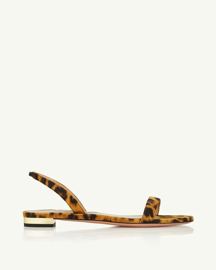 So Nude Sandal Flat Leopard Women Aquazzura Sandals So Nude Sandal Flat Leopard Women Aquazzura Sandals