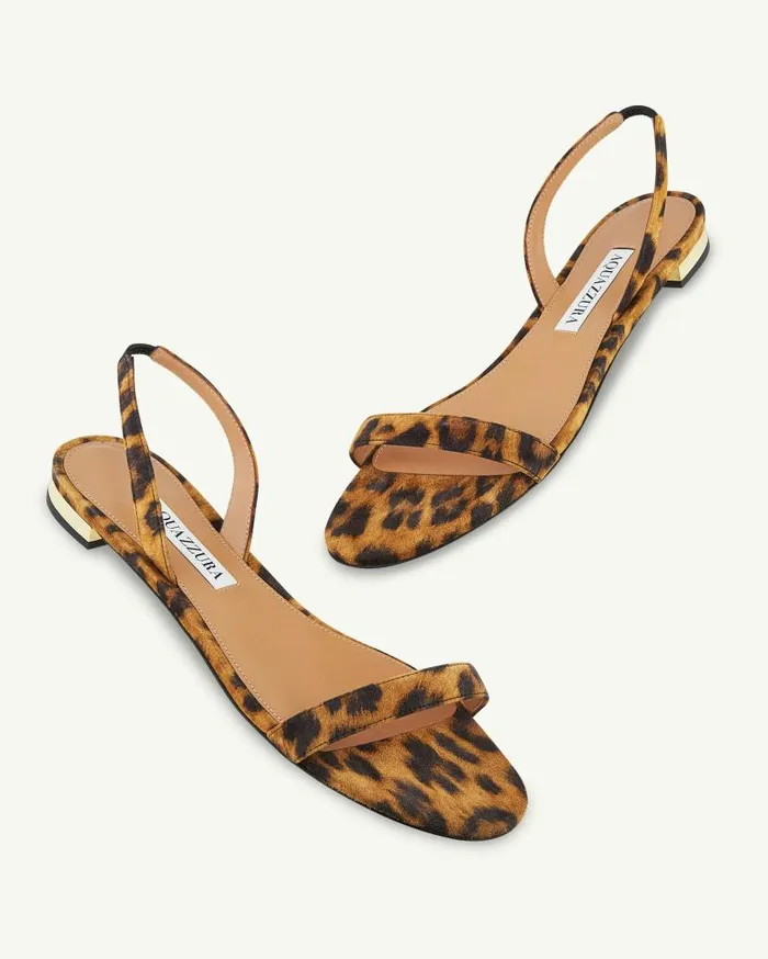So Nude Sandal Flat Leopard Women Aquazzura Sandals So Nude Sandal Flat Leopard Women Aquazzura Sandals
