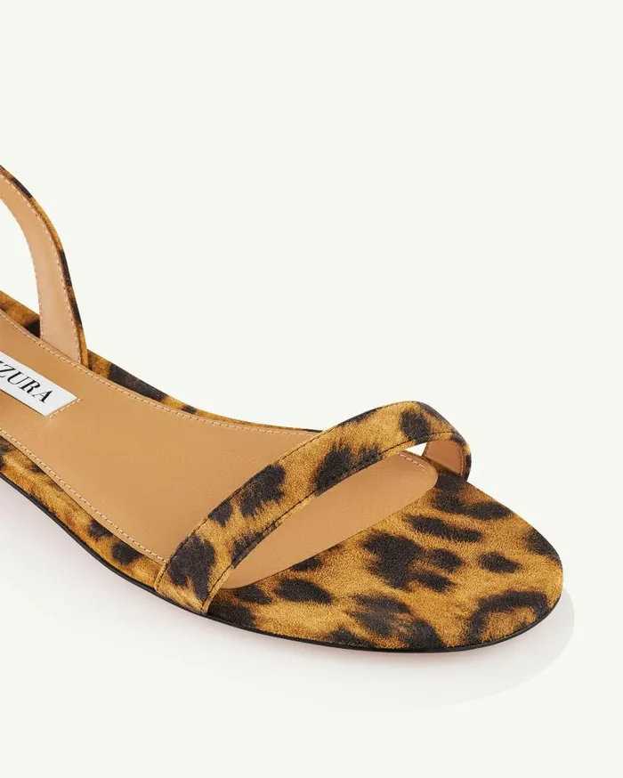 So Nude Sandal Flat Leopard Women Aquazzura Sandals So Nude Sandal Flat Leopard Women Aquazzura Sandals