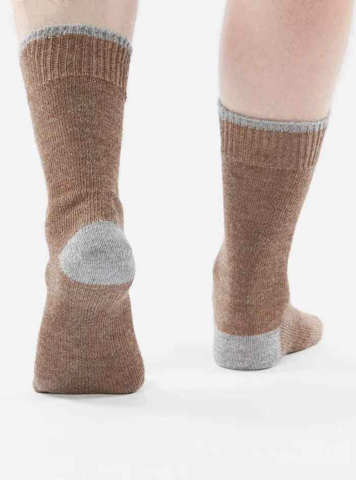Socks Men Universal Works Universal Works Alpaca Sock In Brown Alpaca Wool