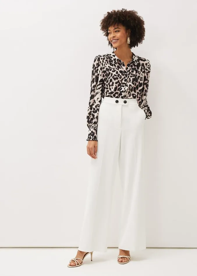 Solange Wide Leg Suit Trousers Ivory Women Phase Eight Trousers