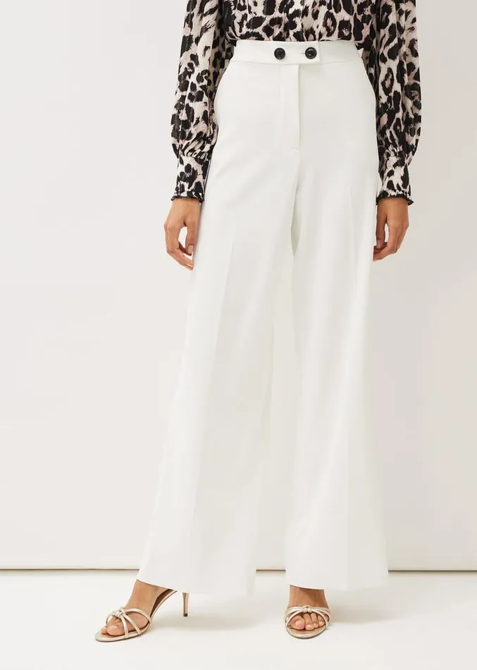 Solange Wide Leg Suit Trousers Ivory Women Phase Eight Trousers