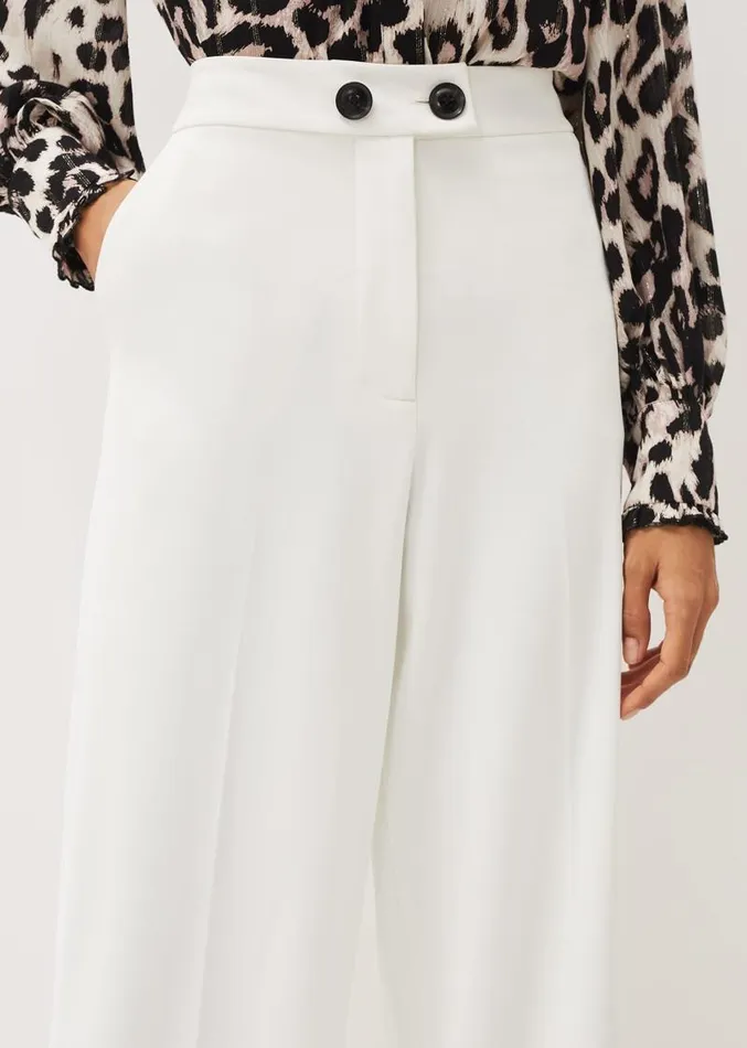 Solange Wide Leg Suit Trousers Ivory Women Phase Eight Trousers