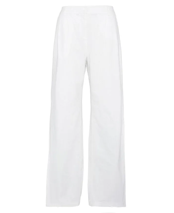 Somerland WideLeg Trousers Classic White Women Barbour Trousers and Shorts