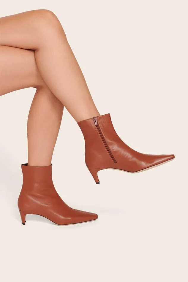 STAUD Boots Women STAUD WALLY ANKLE BOOT TAN