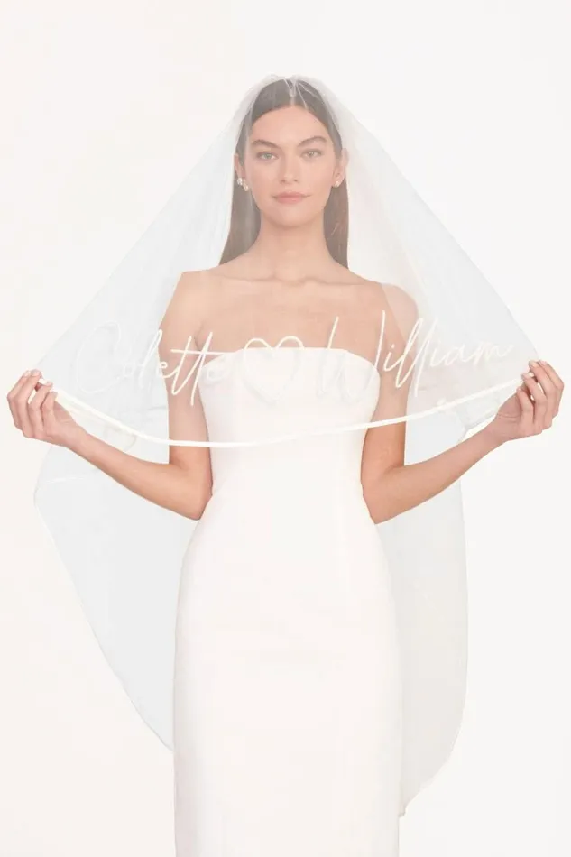 STAUD Bridal Women CUSTOM EMBROIDERED VEIL