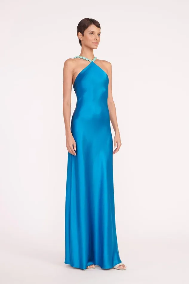 STAUD Bridal Women STAUD CADENCE DRESS ISLAND BLUE STAUD Bridal Women STAUD CADENCE DRESS ISLAND BLUE