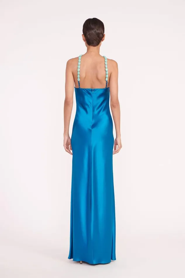 STAUD Bridal Women STAUD CADENCE DRESS ISLAND BLUE STAUD Bridal Women STAUD CADENCE DRESS ISLAND BLUE