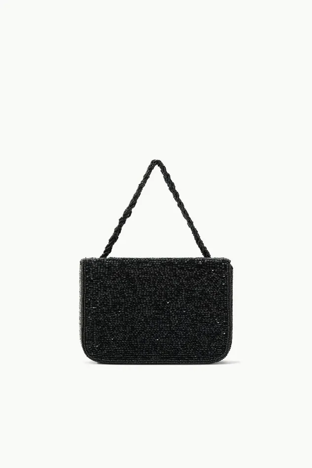 STAUD Clutches Women STAUD CARMEN BEADED BOX BAG BLACK