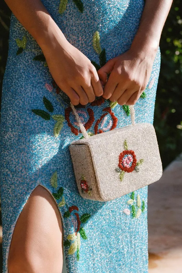 STAUD Clutches Women STAUD CARMEN BEADED BOX BAG DIAMOND ROSE STAUD Clutches Women STAUD CARMEN BEADED BOX BAG DIAMOND ROSE