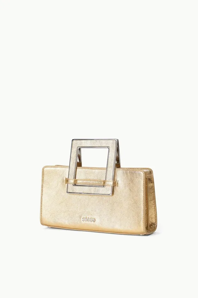 STAUD Clutches Women STAUD SHIRLEY METAL HANDLE CLUTCH GOLD STAUD Clutches Women STAUD SHIRLEY METAL HANDLE CLUTCH GOLD