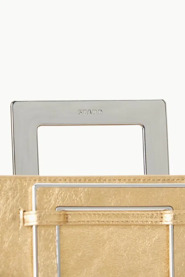 STAUD Clutches Women STAUD SHIRLEY METAL HANDLE CLUTCH GOLD STAUD Clutches Women STAUD SHIRLEY METAL HANDLE CLUTCH GOLD