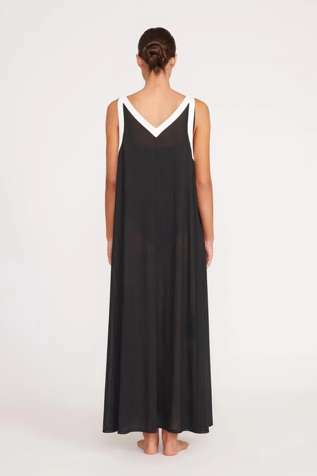 STAUD CoverUps Women STAUD AVELINE DRESS BLACK WHITE STAUD CoverUps Women STAUD AVELINE DRESS BLACK WHITE