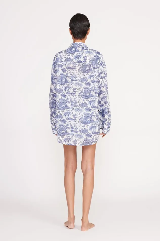 STAUD CoverUps Women STAUD COLTON SHIRT BLUE TOILE STAUD CoverUps Women STAUD COLTON SHIRT BLUE TOILE