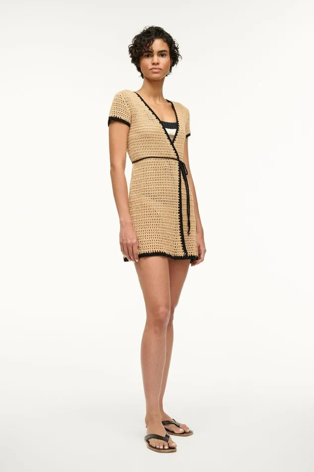 STAUD CoverUps Women STAUD SPRITZ COVERUP DRESS NATURAL STAUD CoverUps Women STAUD SPRITZ COVERUP DRESS NATURAL