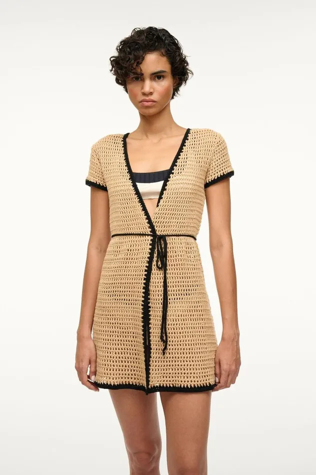 STAUD CoverUps Women STAUD SPRITZ COVERUP DRESS NATURAL STAUD CoverUps Women STAUD SPRITZ COVERUP DRESS NATURAL