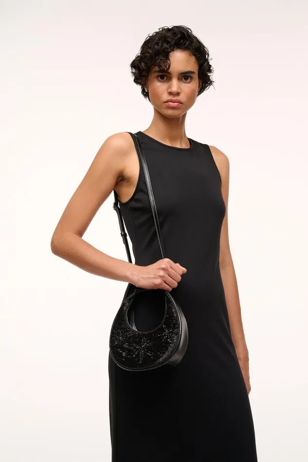 STAUD Crossbody Women STAUD GOODNIGHT MOON BAG BLACK STARFISH STAUD Crossbody Women STAUD GOODNIGHT MOON BAG BLACK STARFISH