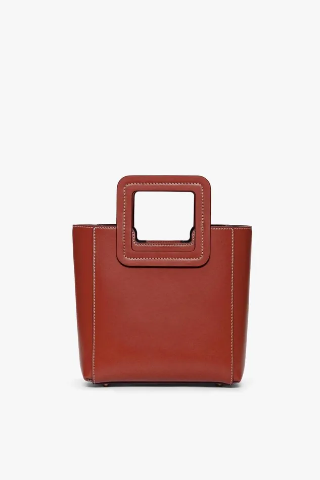 STAUD Crossbody Women STAUD MINI SHIRLEY LEATHER BAG COGNAC STAUD Crossbody Women STAUD MINI SHIRLEY LEATHER BAG COGNAC