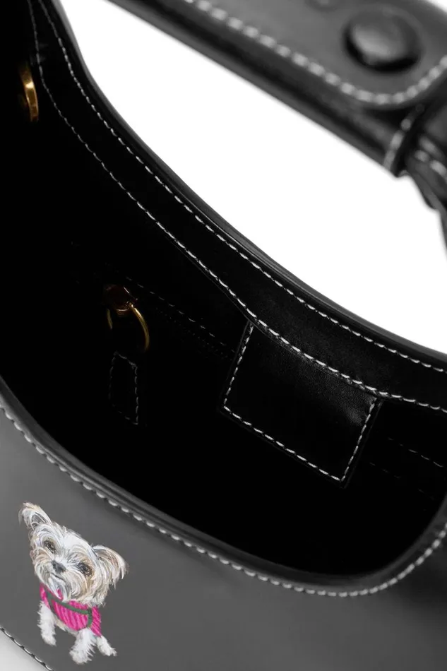 STAUD Custom Handbags Women STAUD CUSTOM MINI MOON BAG BLACK STAUD Custom Handbags Women STAUD CUSTOM MINI MOON BAG BLACK