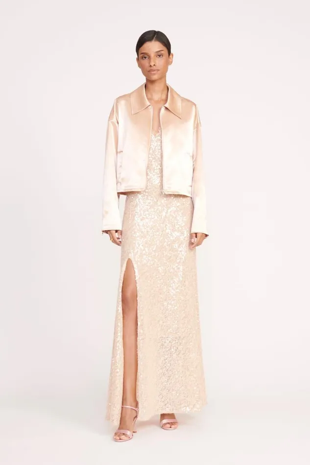 STAUD Dresses Women KEZIA DRESS BEIGE STAUD Dresses Women KEZIA DRESS BEIGE