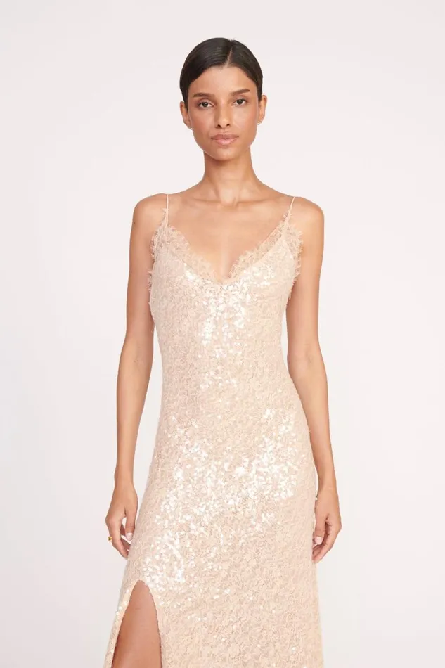 STAUD Dresses Women KEZIA DRESS BEIGE STAUD Dresses Women KEZIA DRESS BEIGE