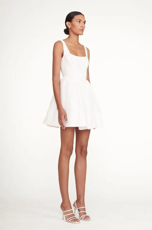 STAUD Dresses Women LANDSCAPE DRESS WHITE STAUD Dresses Women LANDSCAPE DRESS WHITE