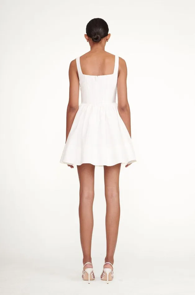 STAUD Dresses Women LANDSCAPE DRESS WHITE STAUD Dresses Women LANDSCAPE DRESS WHITE