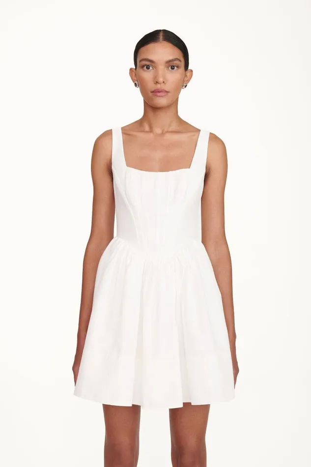 STAUD Dresses Women LANDSCAPE DRESS WHITE STAUD Dresses Women LANDSCAPE DRESS WHITE