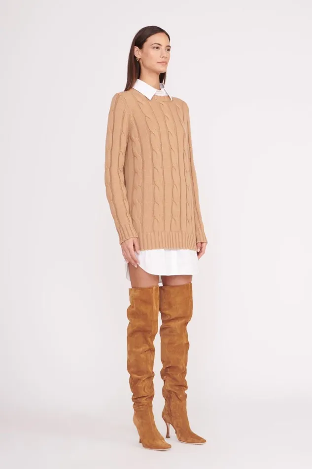 STAUD Dresses Women STAUD ALDRIN DRESS CAMEL WHITE