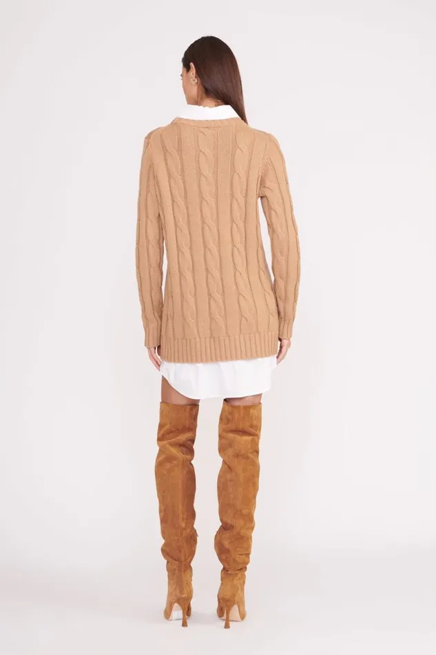 STAUD Dresses Women STAUD ALDRIN DRESS CAMEL WHITE