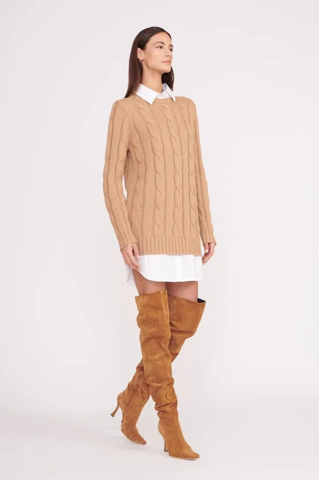 STAUD Dresses Women STAUD ALDRIN DRESS CAMEL WHITE