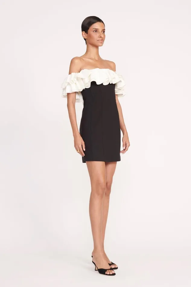 STAUD Dresses Women STAUD KIARA DRESS BLACK IVORY STAUD Dresses Women STAUD KIARA DRESS BLACK IVORY