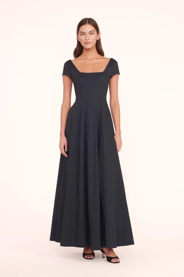STAUD Dresses Women STAUD MAXI SHORT SLEEVE WELLS DRESS BLACK STAUD Dresses Women STAUD MAXI SHORT SLEEVE WELLS DRESS BLACK