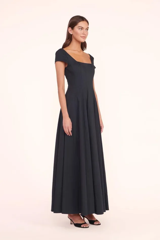 STAUD Dresses Women STAUD MAXI SHORT SLEEVE WELLS DRESS BLACK STAUD Dresses Women STAUD MAXI SHORT SLEEVE WELLS DRESS BLACK