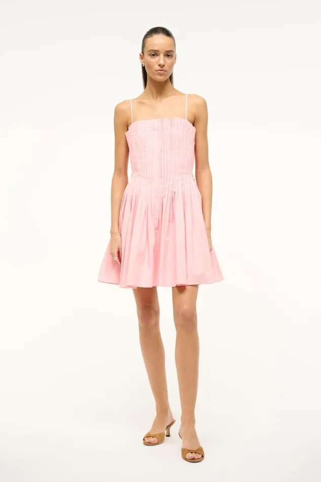 STAUD Dresses Women STAUD MINI BELLA DRESS PEARL PINK