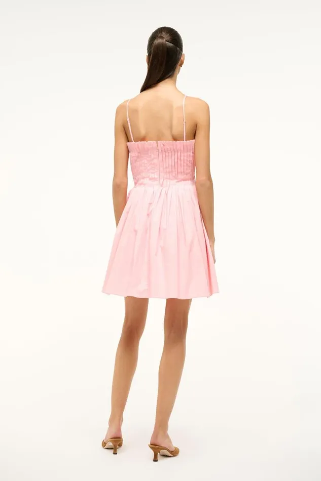 STAUD Dresses Women STAUD MINI BELLA DRESS PEARL PINK STAUD Dresses Women STAUD MINI BELLA DRESS PEARL PINK