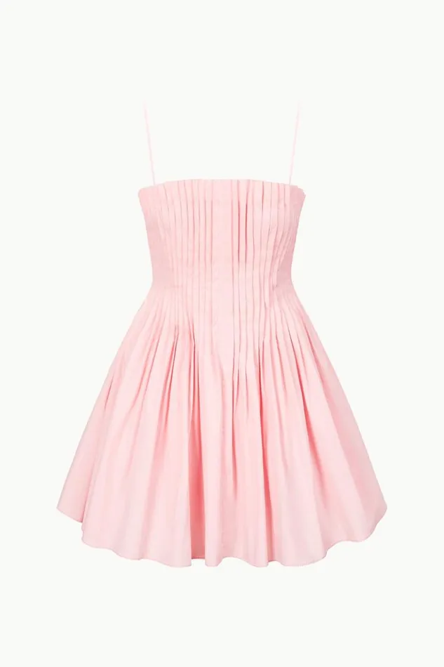 STAUD Dresses Women STAUD MINI BELLA DRESS PEARL PINK STAUD Dresses Women STAUD MINI BELLA DRESS PEARL PINK