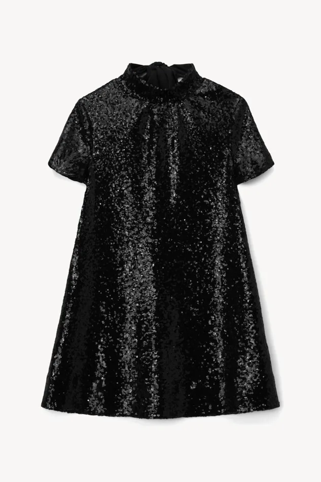 STAUD Dresses Women STAUD MINI ILANA DRESS BLACK SEQUINS STAUD Dresses Women STAUD MINI ILANA DRESS BLACK SEQUINS