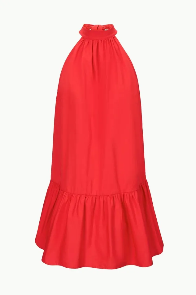 STAUD Dresses Women STAUD MINI MARLOWE DRESS RED ROSE STAUD Dresses Women STAUD MINI MARLOWE DRESS RED ROSE