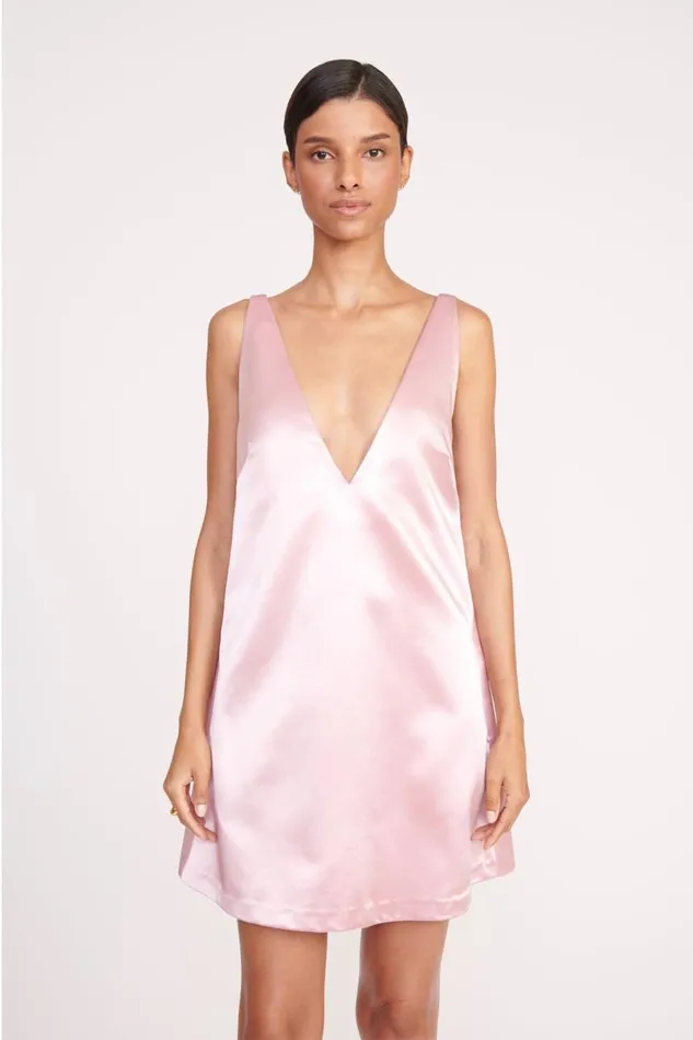 STAUD Dresses Women STAUD MINI TEAGAN DRESS CHERRY BLOSSOM STAUD Dresses Women STAUD MINI TEAGAN DRESS CHERRY BLOSSOM