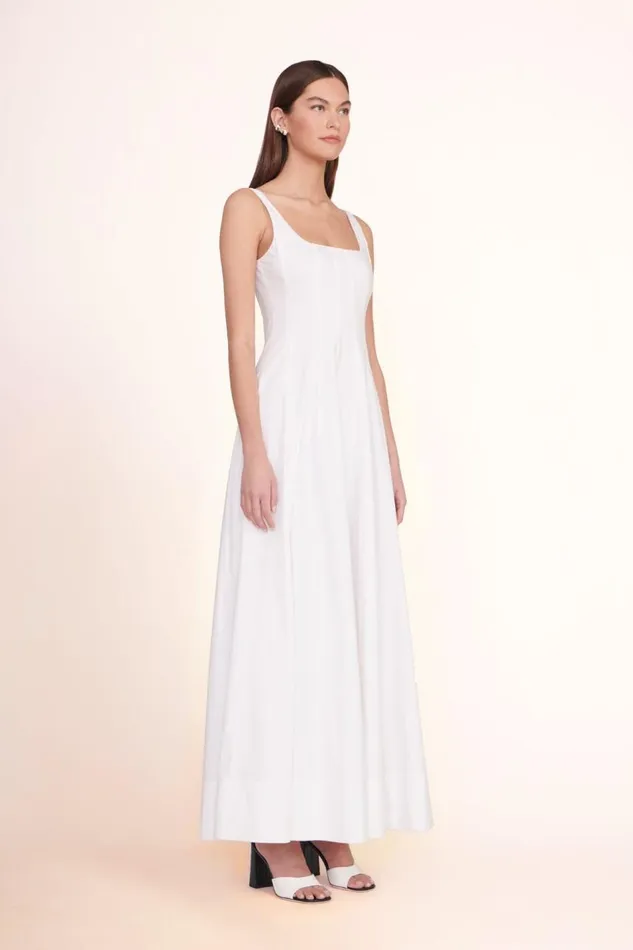 STAUD Dresses Women STAUD WELLS MAXI DRESS WHITE STAUD Dresses Women STAUD WELLS MAXI DRESS WHITE