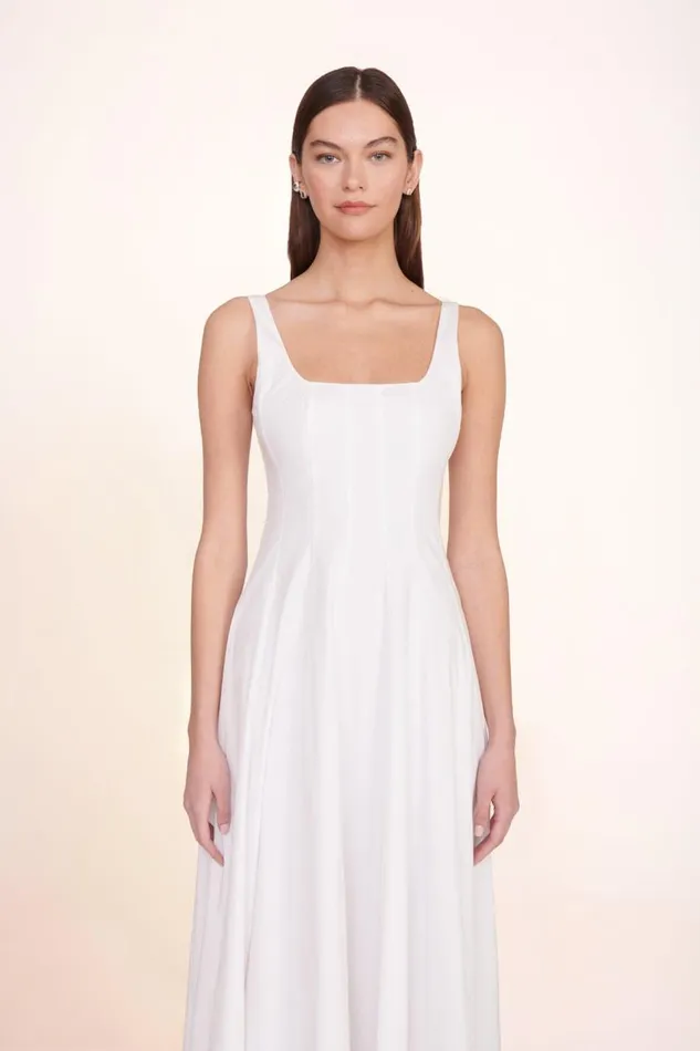 STAUD Dresses Women STAUD WELLS MAXI DRESS WHITE STAUD Dresses Women STAUD WELLS MAXI DRESS WHITE