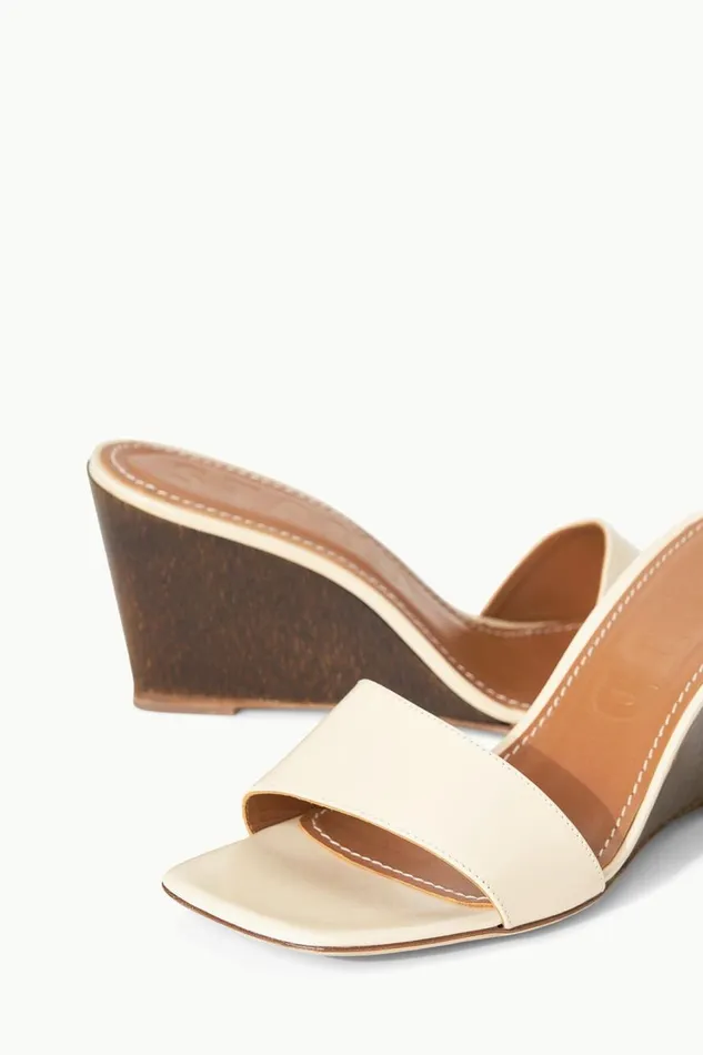 STAUD Heels Women STAUD BILLIE WEDGE CREAM WOOD STAUD Heels Women STAUD BILLIE WEDGE CREAM WOOD