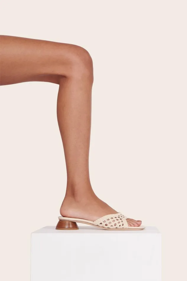 STAUD Heels Women STAUD SIMONE CROCHET HEEL CREAM STAUD Heels Women STAUD SIMONE CROCHET HEEL CREAM